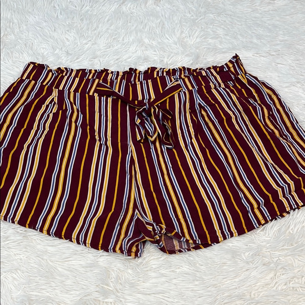Ambiance High Waist Red and Yellow Shorts WOMENS SIZE 2X